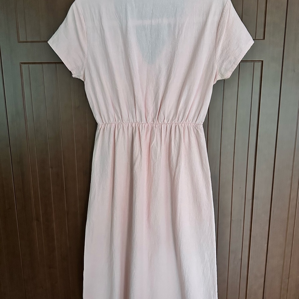 Pink Button-Down Women's Dress - Picture 8 of 11